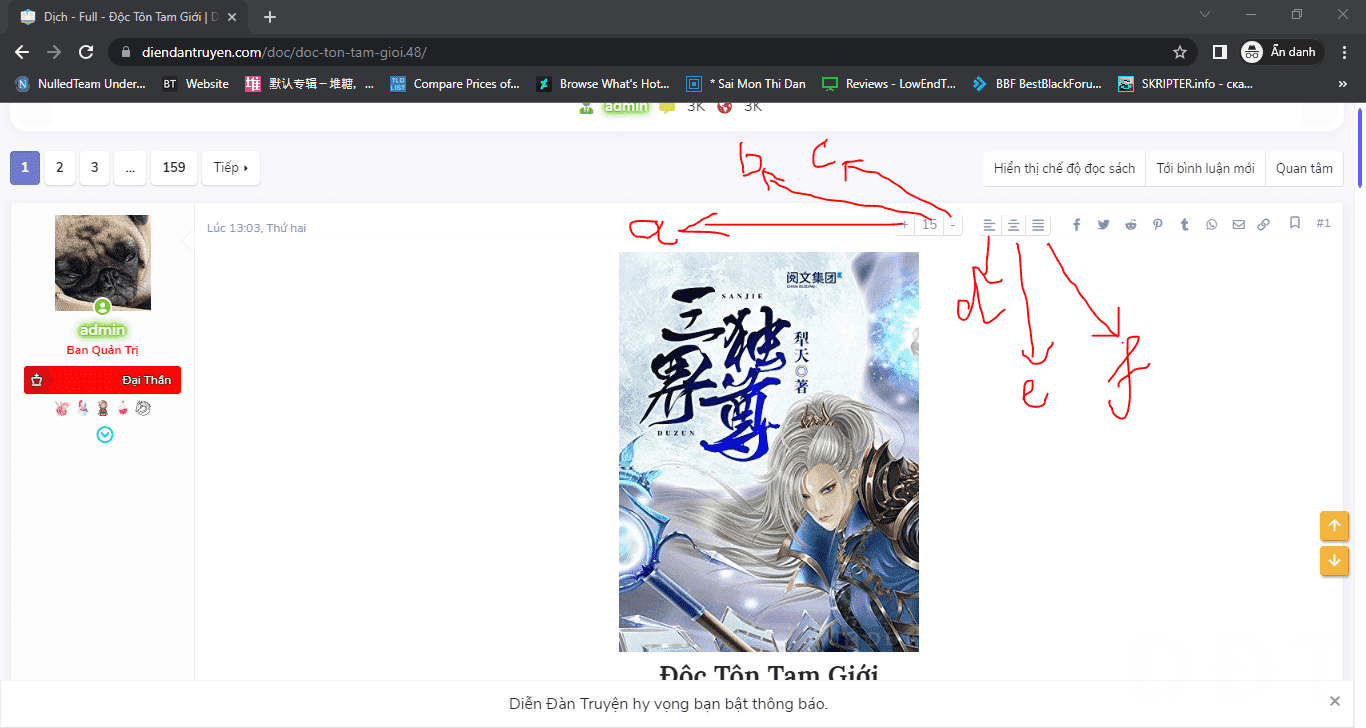 [Diendantruyen.Com] Hướng dẫn đổi chế độ Đọc sách và chỉnh Font khi xem truyện trên Diễn Đàn Truyện